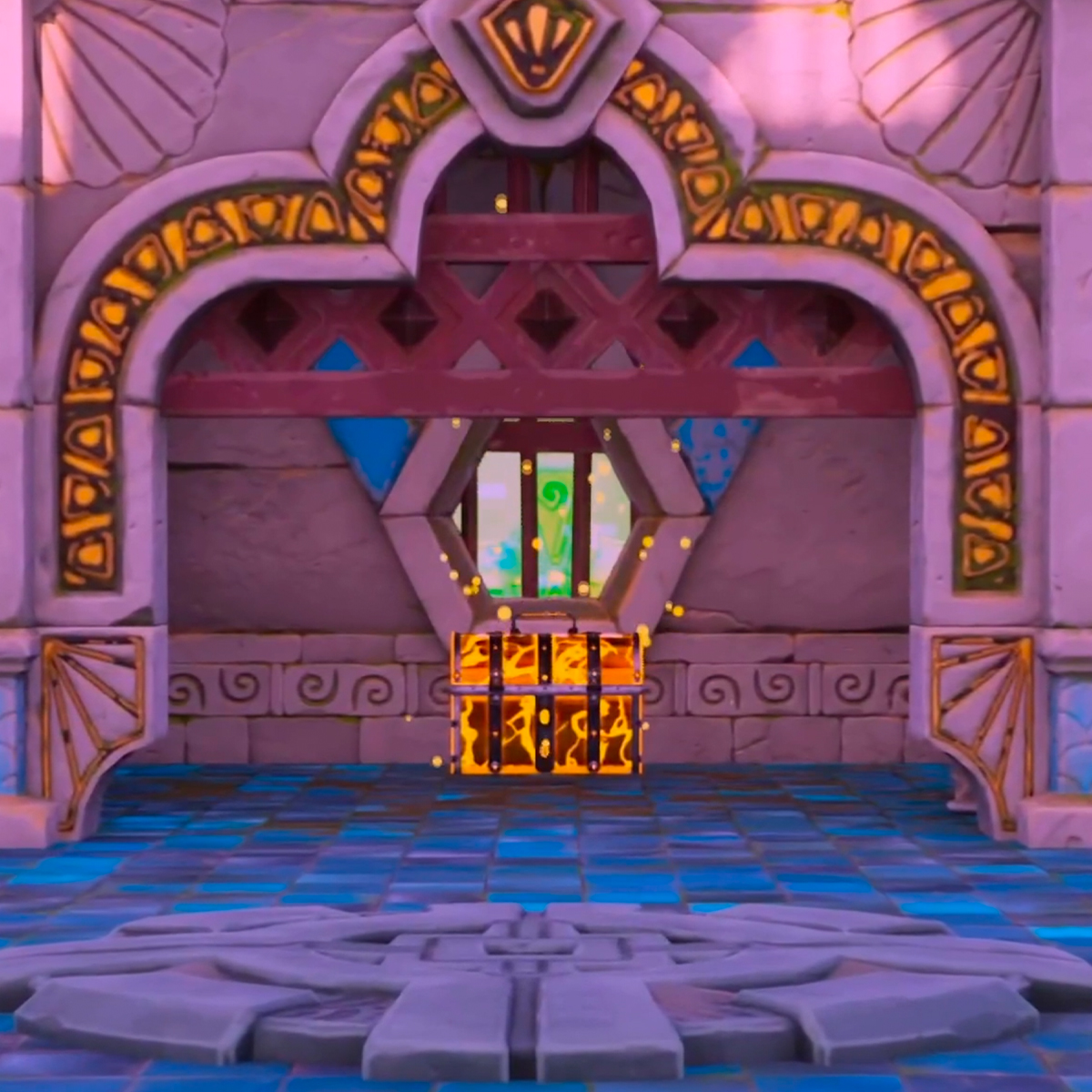 In-game environment from the Bryce Xavier Fortnite experience