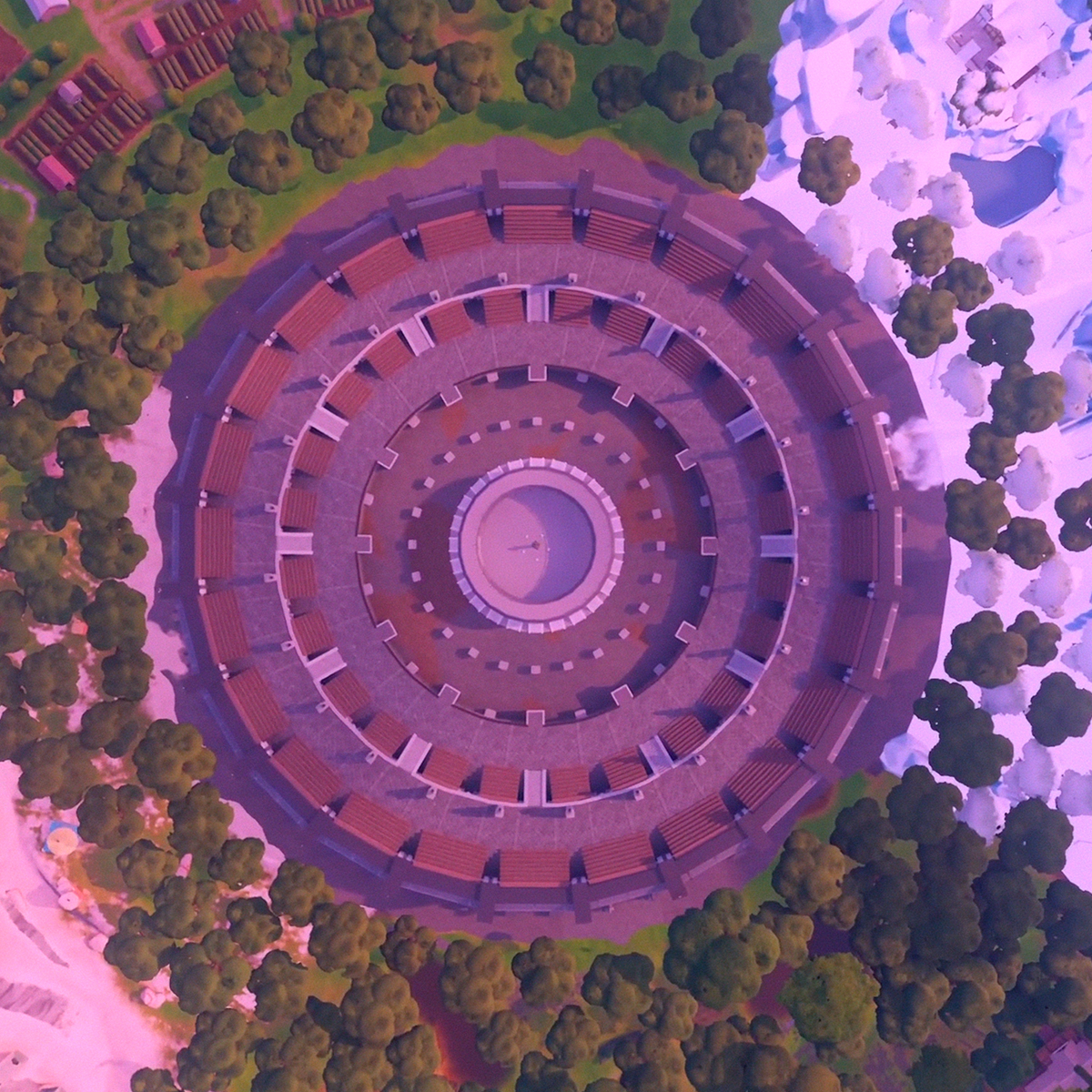 Hunger Games-style competitive gameplay arena
