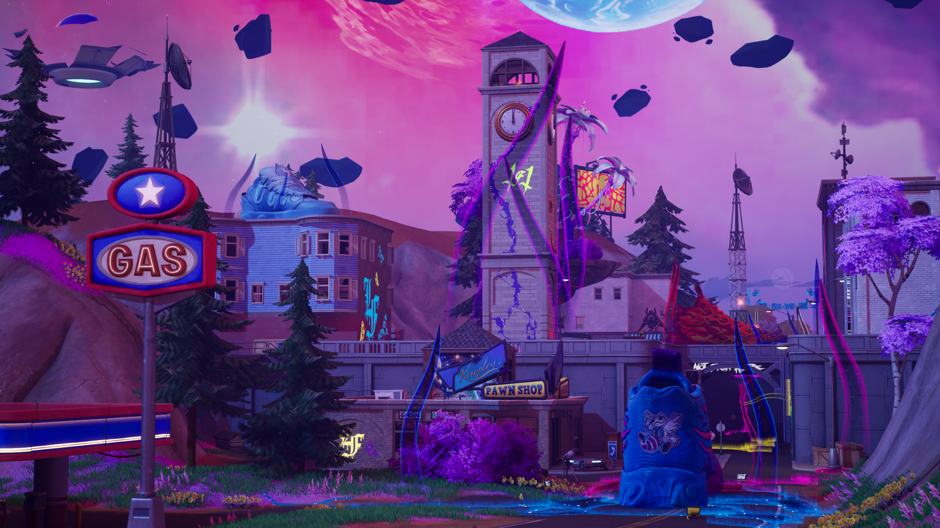 Aerial view of the LaMelo Ball Fortnite experience