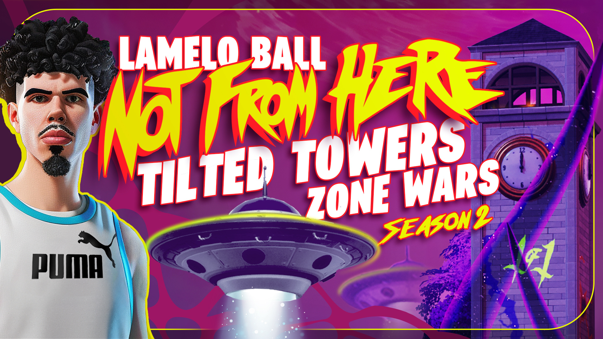 Players entering the LaMelo Ball branded Fortnite world