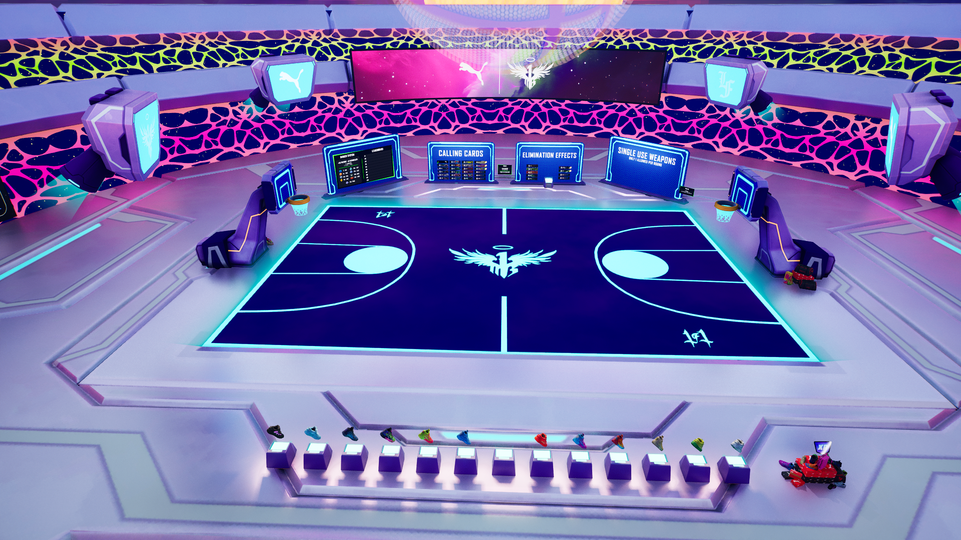 PUMA branding integrated into the Fortnite environment